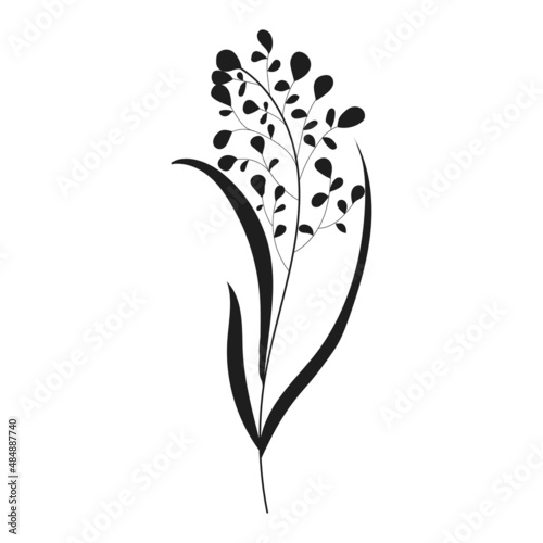 Herbs icon vector set. herbarium illustration sign collection. herb symbol. plant logo.