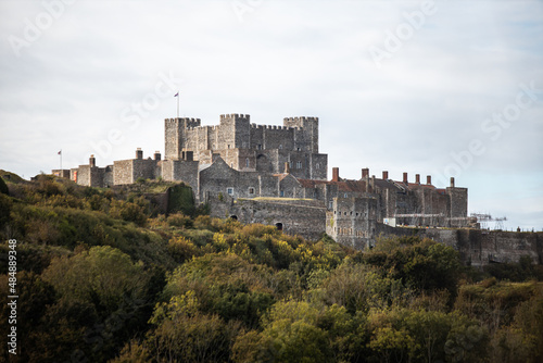 Dover Castle. The most iconic of all English fortresses. English castle on top of the hill.