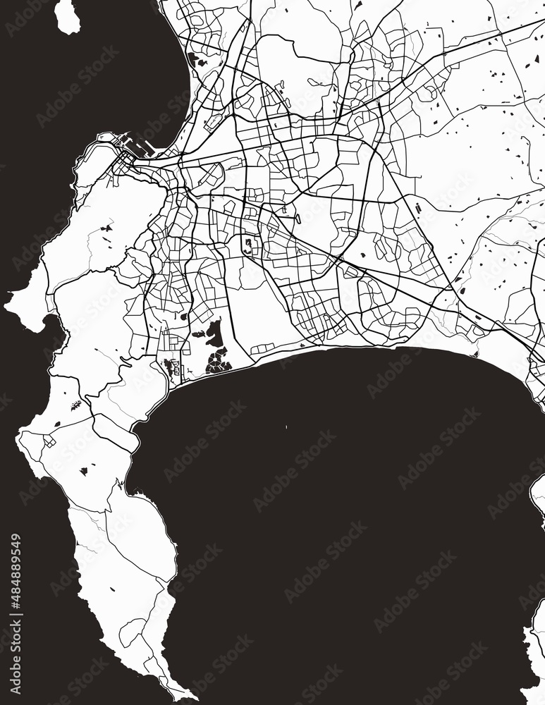 Naklejka premium Cape town city map