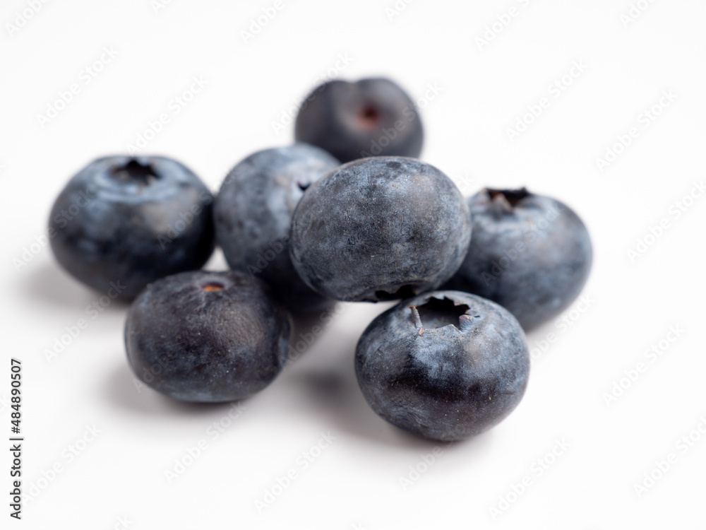 Blueberries on a white background. Blueberries on a white background.