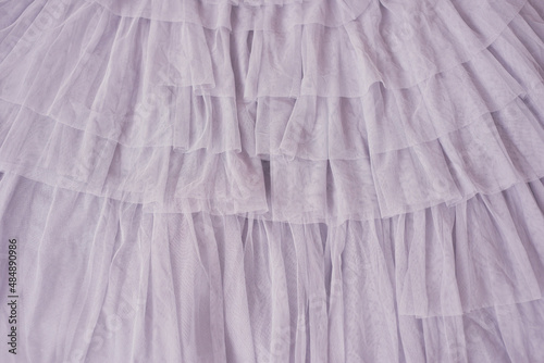 Obraz na płótnie Background of purple tulle with flounces