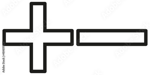 Ikona plus i minus.