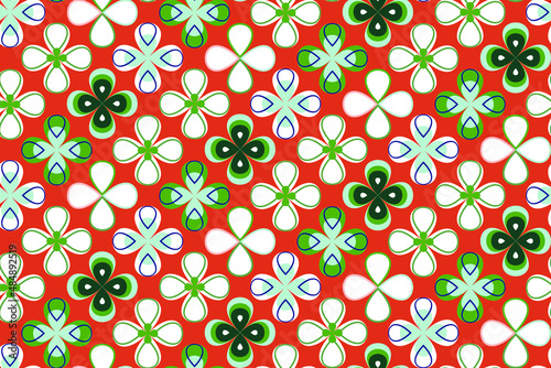 Moroccan Style Elegant Geometric Tile Florals Abstract Seamless Creative Pattern Minimal Concept Perfect Trendy Color Combinations Compatible for Allover Print
