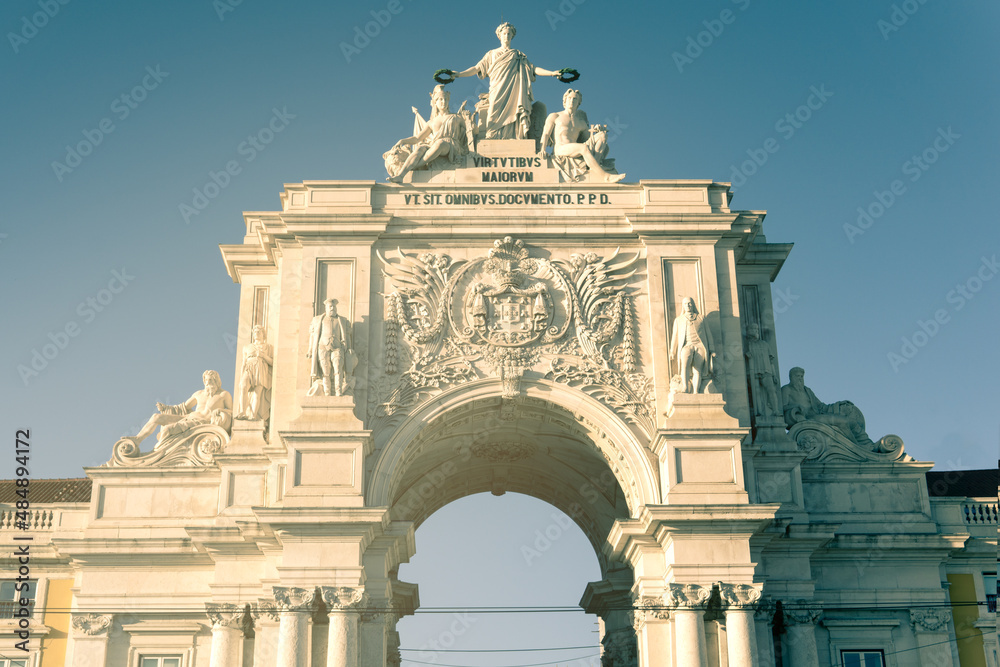 Triumphal arch, lisbon, portugal