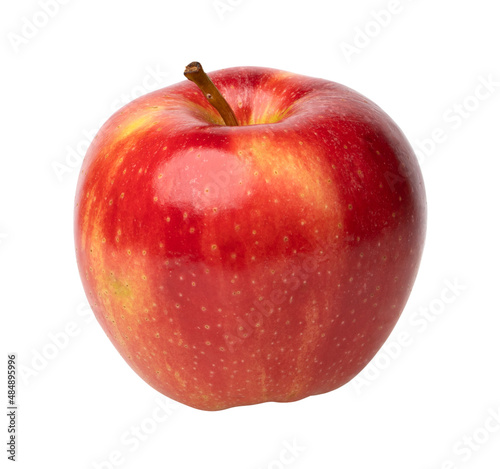 Fresh red apple isolated on white background  With clipping path.