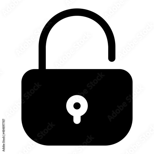 unlock glyph icon