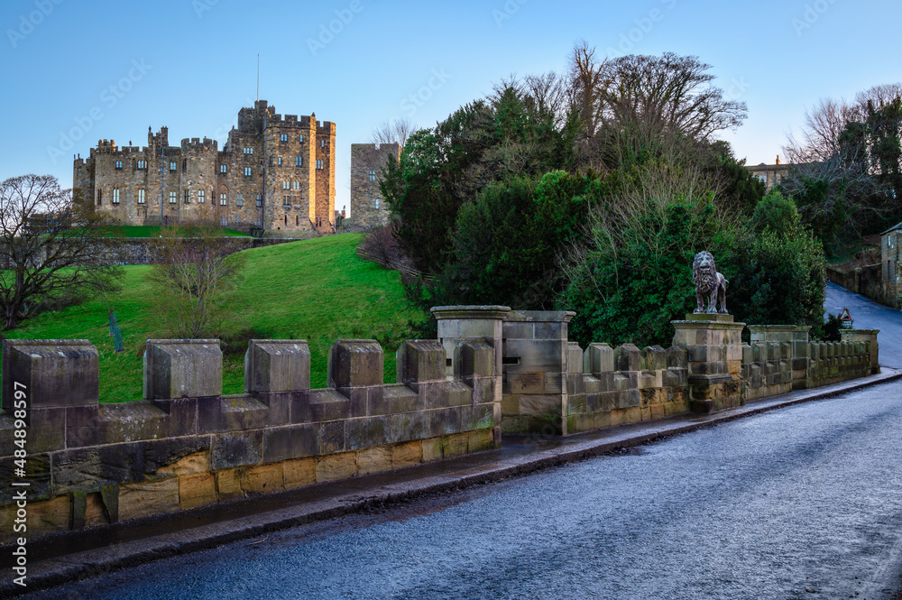 Lion Road Bridge and Alnwick Castle, on the Northumberland 250, a scenic road trip though Northumberland with many places of interest along the route