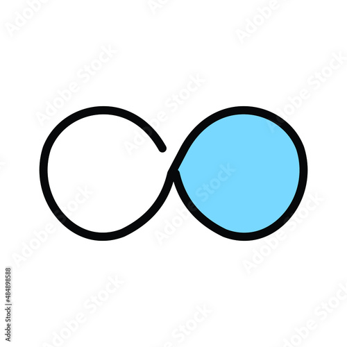 Obraz na plátne infinity loop Isolated Vector icon which can easily modify or edit