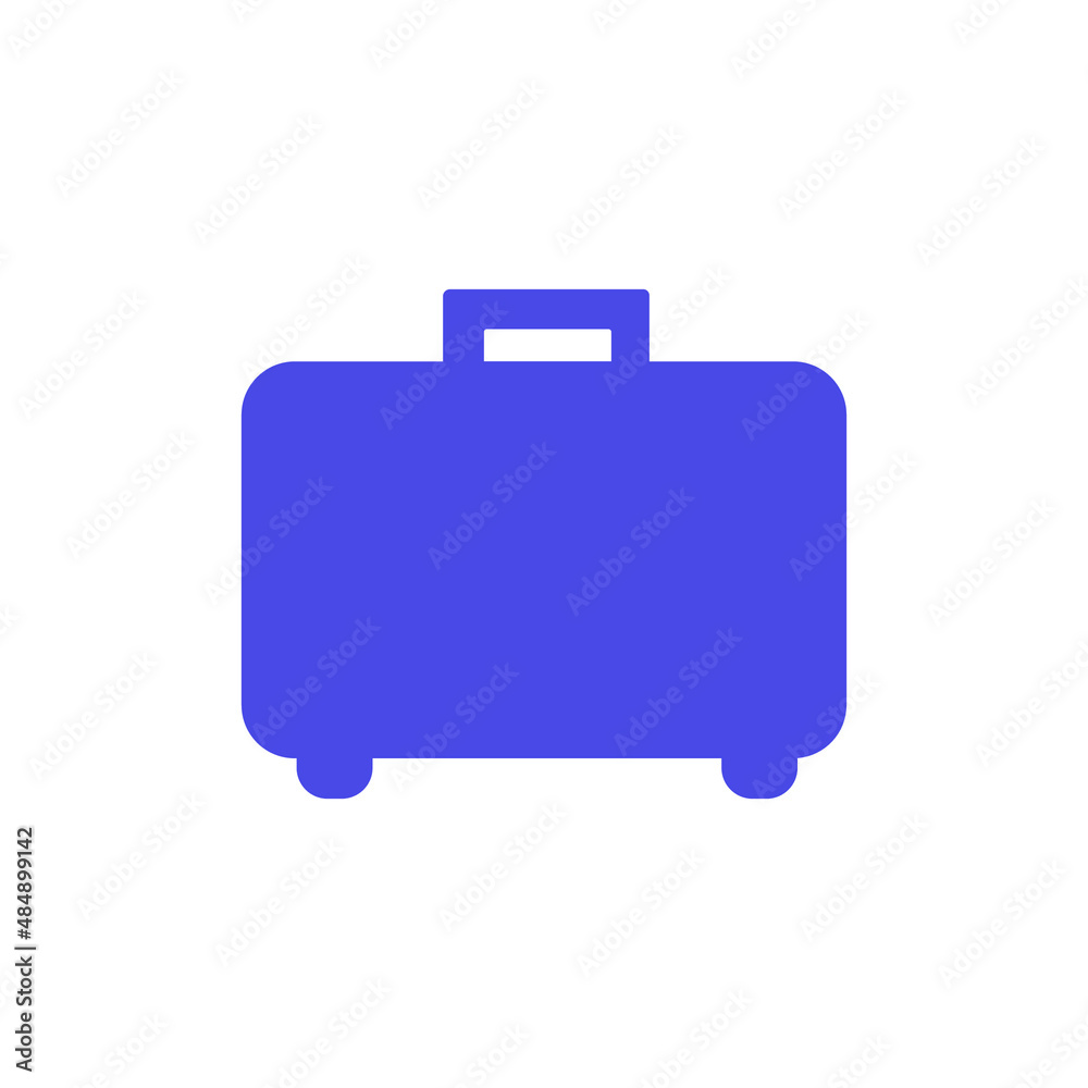 Suitcase in violet. Vector icon isolated on white background. Suitcase in violet. Vector icon isolated on white background.