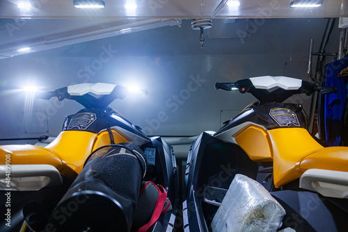 Photography Two jet skis in the yacht's garage.