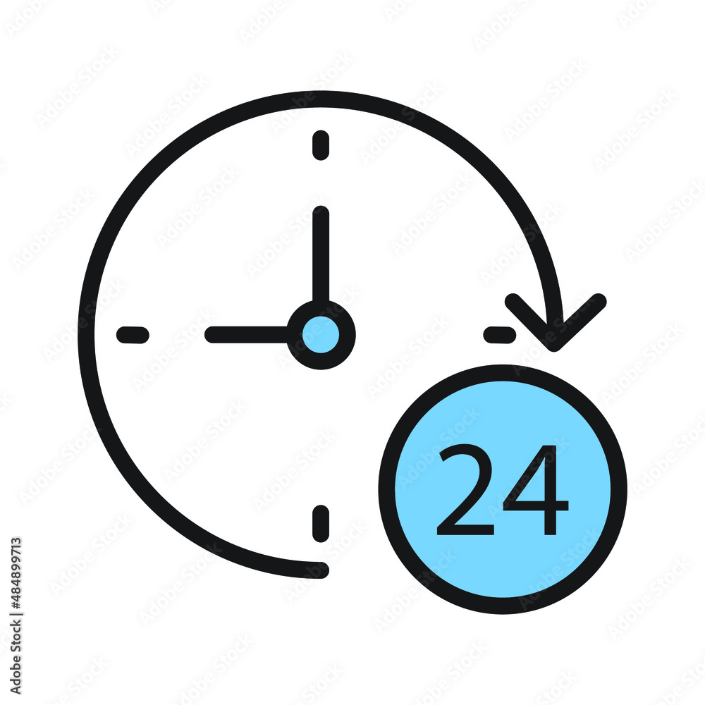 24 Hours Isolated Vector icon which can easily modify or edit
24 Hours Isolated Vector icon which can easily modify or edit