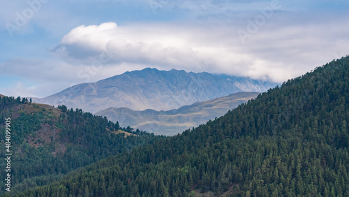 Fototapeta Naklejka Na Ścianę i Meble -  Beautiful landscape of the mountainous region of Georgia, Tusheti