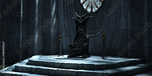 Fantasy horror throne_3d graphic image