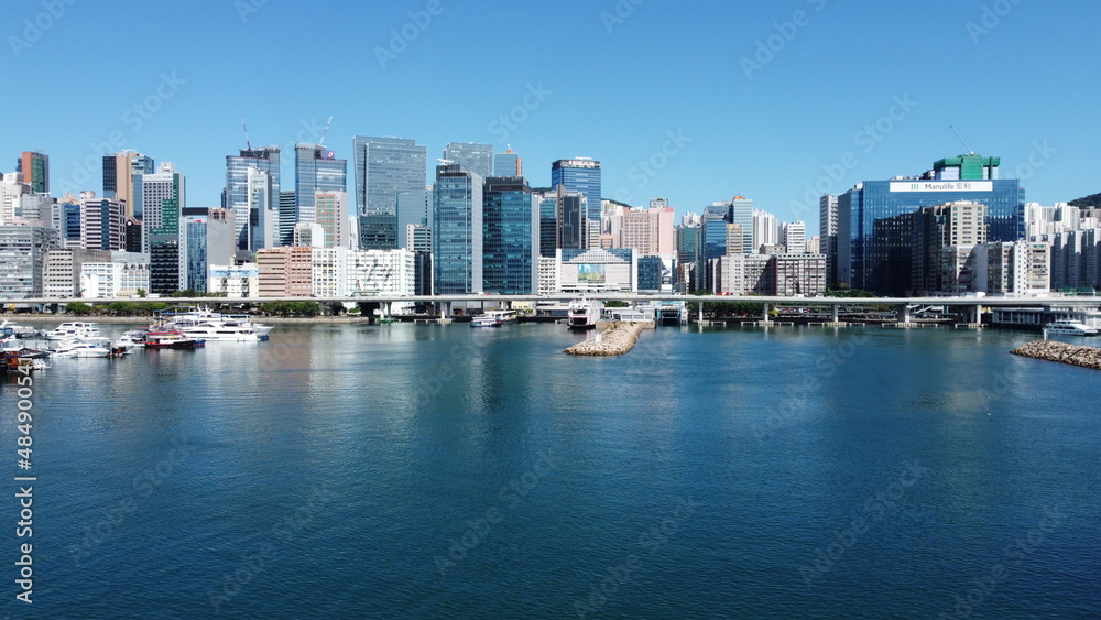 Ariel View from Kai Tak cruise looking over Kwun Tong, Kowloon, Hong Kong Ariel View from Kai Tak cruise looking over Kwun Tong, Kowloon, Hong Kong