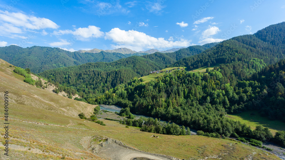 Beautiful landscape of the mountainous region of Georgia, Tusheti Beautiful landscape of the mountainous region of Georgia, Tusheti