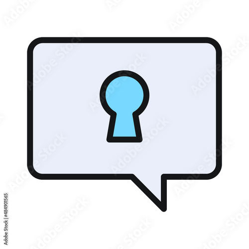 Secure chat Isolated Vector icon which can easily modify or edit