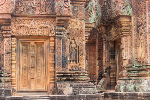 Khmer architecture in Banteay Srei temple