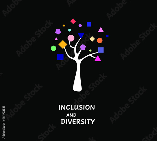 The concept of inclusion and diversity. All people are equal. Vector illustration