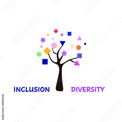 The concept of inclusion and diversity. All people are equal. Vector illustration