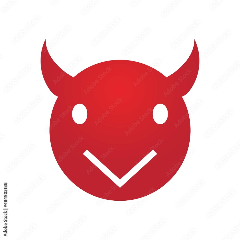 Devil horn Vector icon for emoji or emoticon logo chat and other Devil horn Vector icon for emoji or emoticon logo chat and other