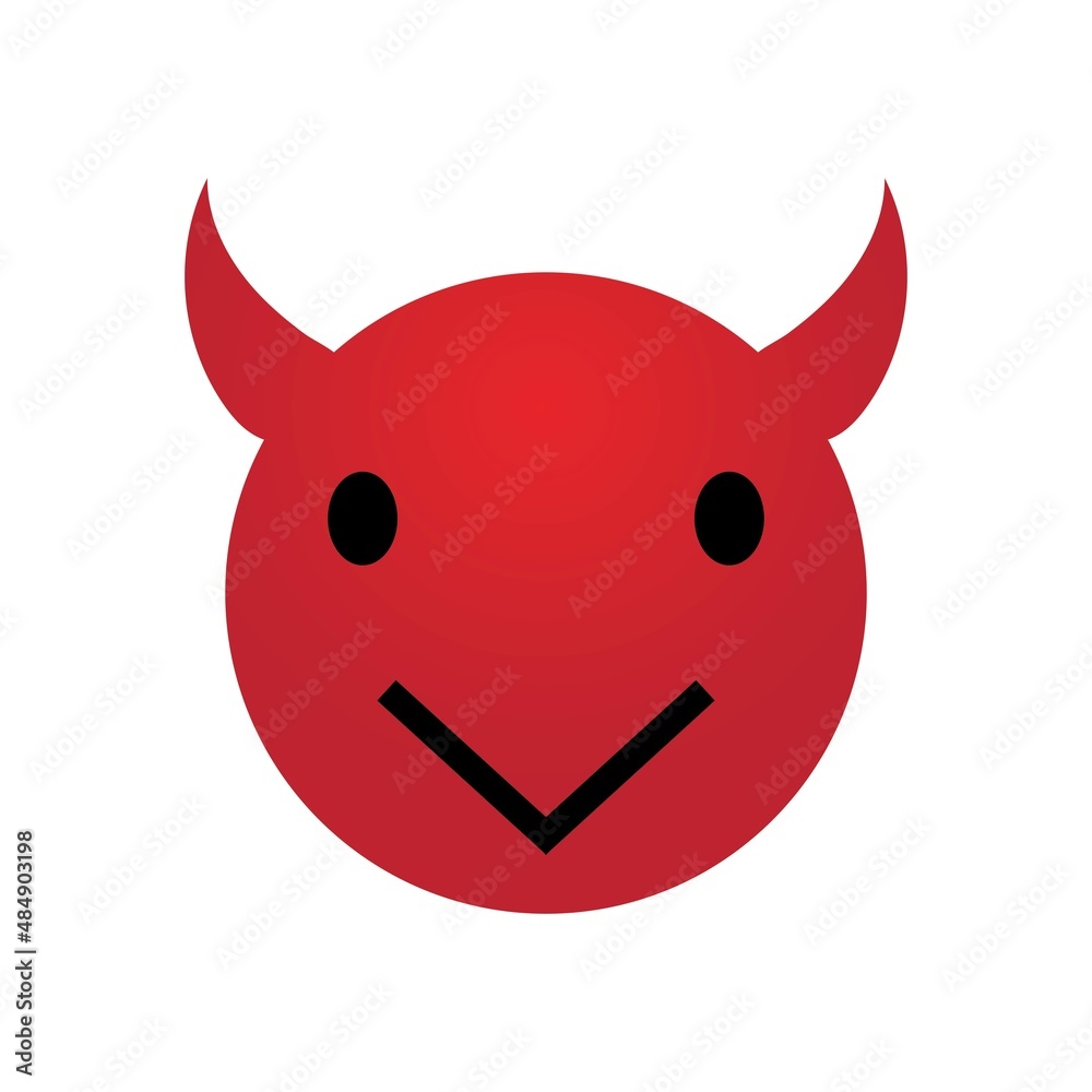 Devil horn Vector icon for emoji or emoticon logo chat and other Stock ...