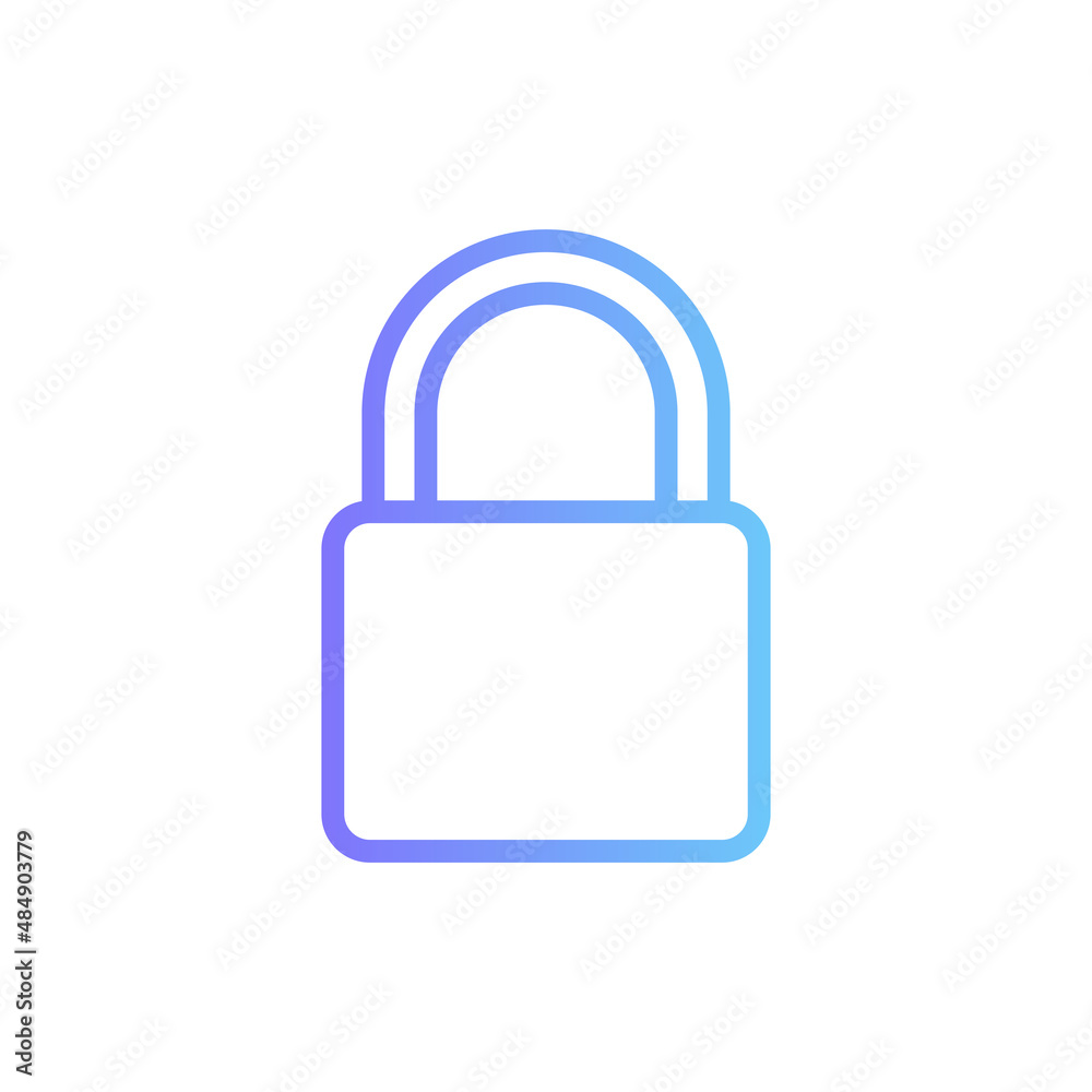 padlock vector icon with gradient padlock vector icon with gradient