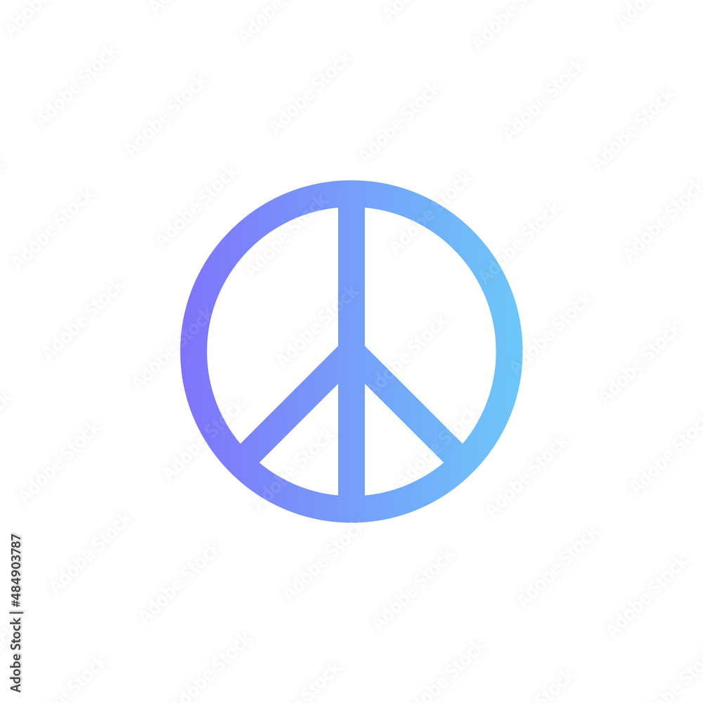 Peace Symbol vector icon with gradient Peace Symbol vector icon with gradient