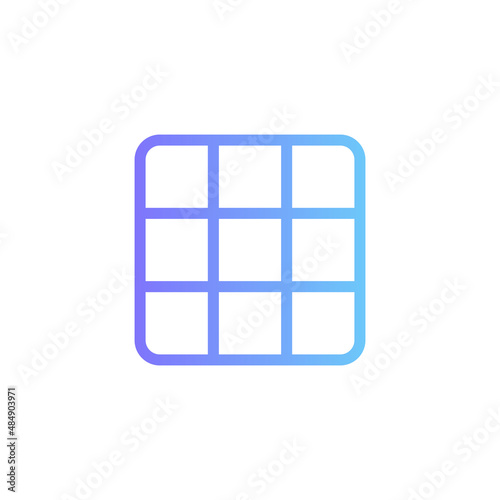Grid vector icon with gradient
