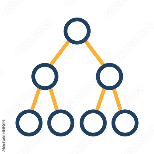 hierarchy network Isolated Vector icon which can easily modify or edit

