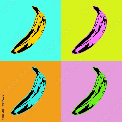 Banane colorate illustrazione 