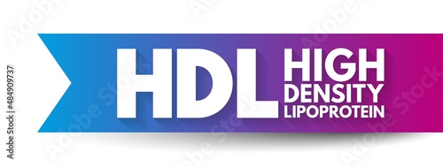HDL High-Density Lipoprotein - one of the five major groups of lipoproteins, acronym text concept background