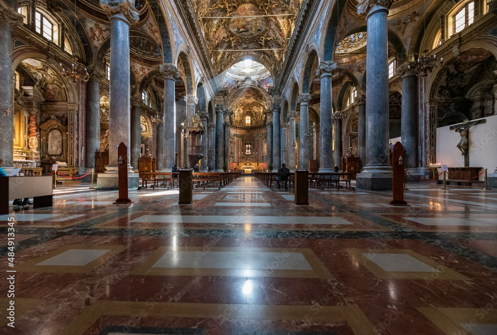 Obraz premium L'interno della chiesa di San Giuseppe dei Padri Teatini, città di Palermo IT 