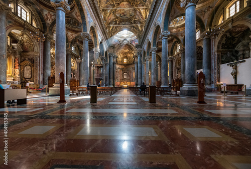 L'interno della chiesa di San Giuseppe dei Padri Teatini, città di Palermo IT 