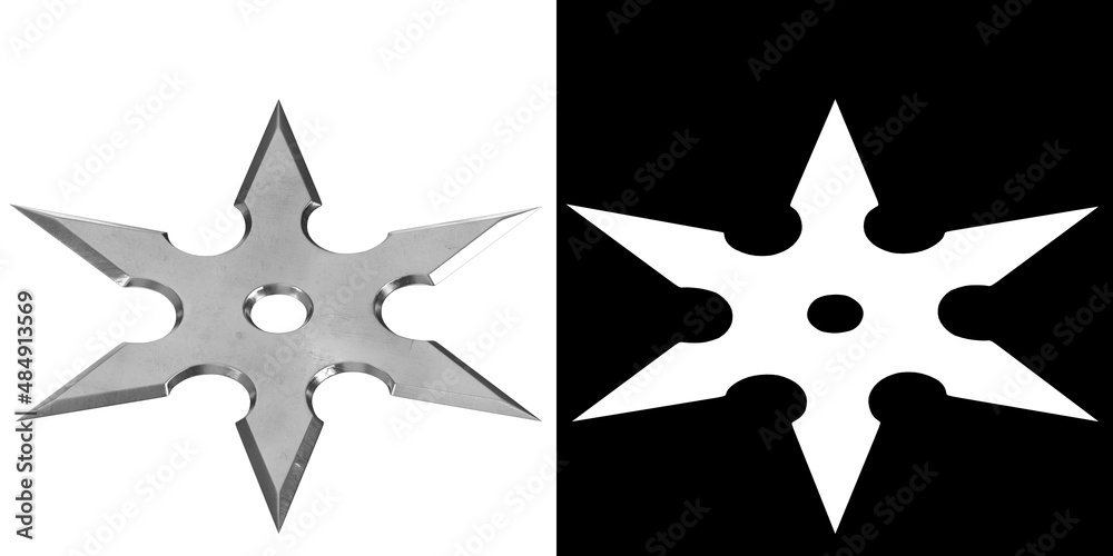3D rendering illustration of a shuriken ninja star
3D rendering illustration of a shuriken ninja star