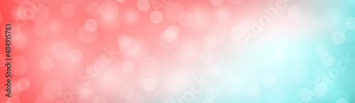 Abstract bokeh vector illustration background red blue turquoise