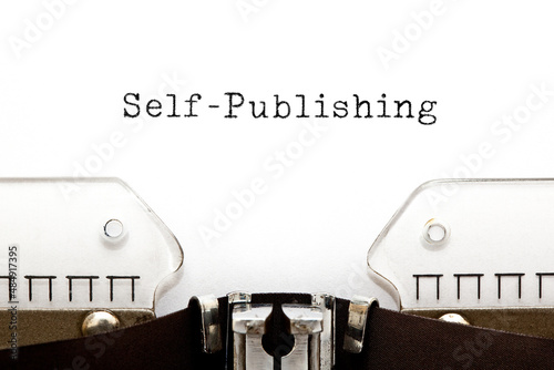 Self-Publishing Typed On Typewriter Concept