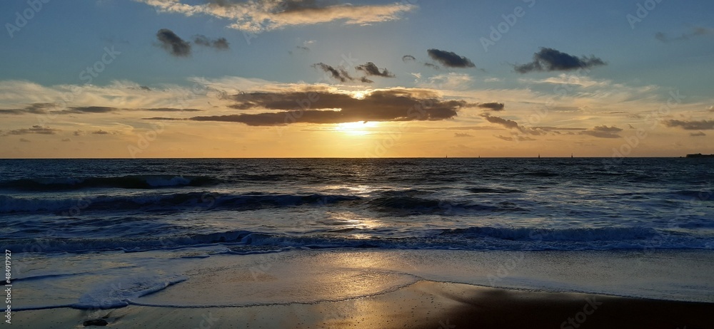 sunset over the sea sunset over the sea