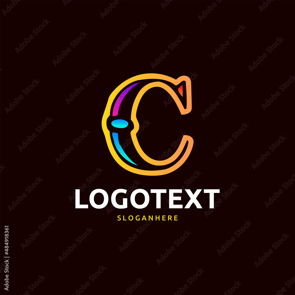 Fototapeta premium letter C logo