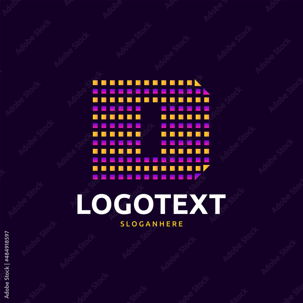 Fototapeta premium letter D logo