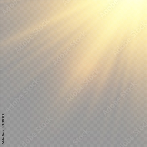 Fotografie, Obraz Sunlight with bright explosion, sun ray light.