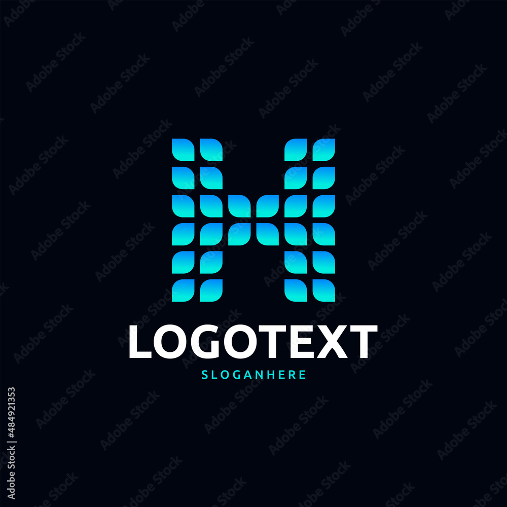 Obraz premium letter H logo