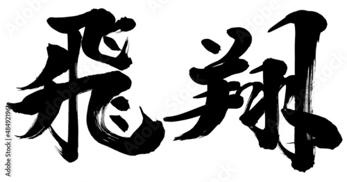 「飛翔」年賀状筆文字素材