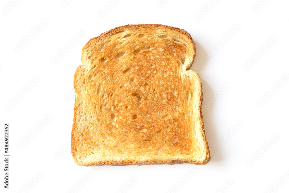 Toast bread slice isolated on a white background