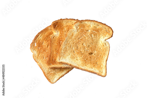 Toast bread slice isolated on a white background