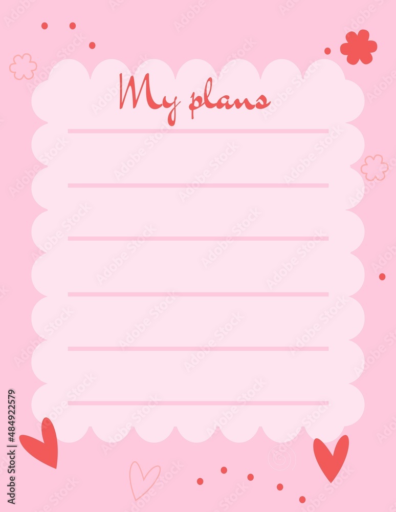 Cute note paper write memo and write plan for reminder vector design suitable for multiple purpose  Vector illustration