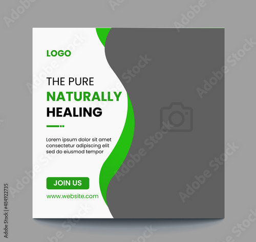 Agricultural and Farming care Services social media banner design or organic farm square template. Easy suitable for social media post, flyers, web, landscape,  agro industry and gardening.