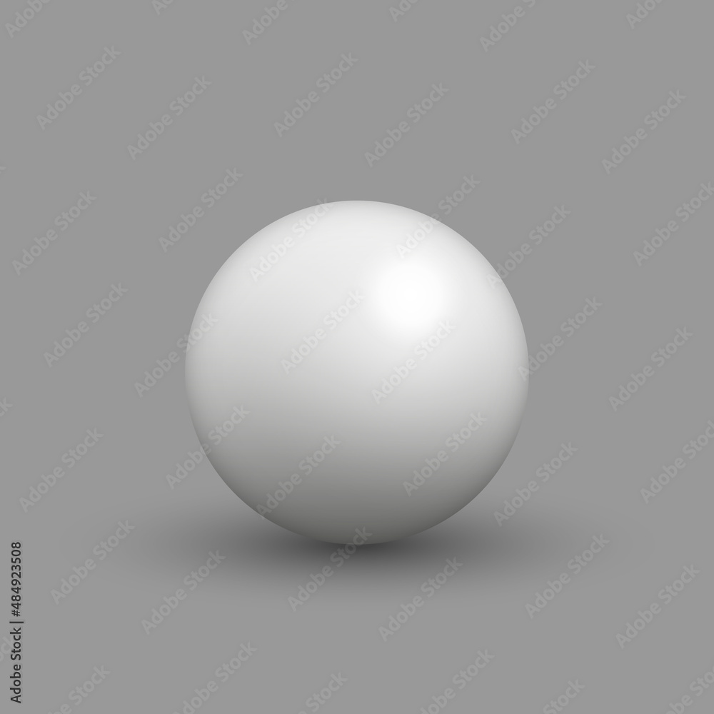 Vector realistic white blank sphere on grey background Vector realistic white blank sphere on grey background