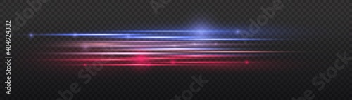 Red blue special effect, horizontal police line