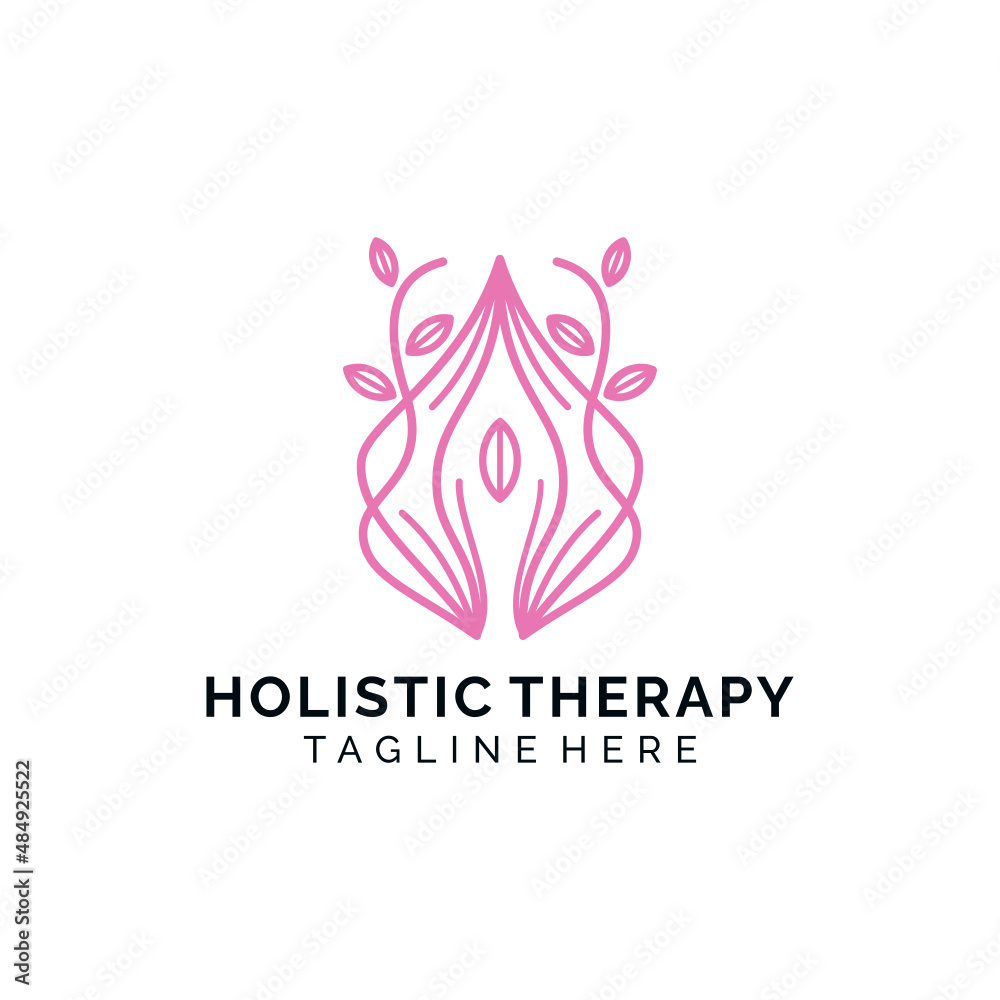Holistic therapy nature logo design