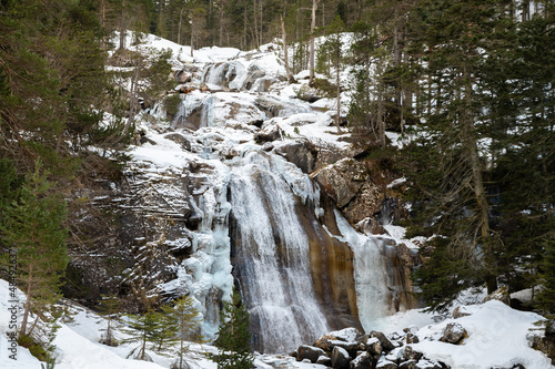 Paysage de la cascade du Pont d'Espagne à Cauterets
